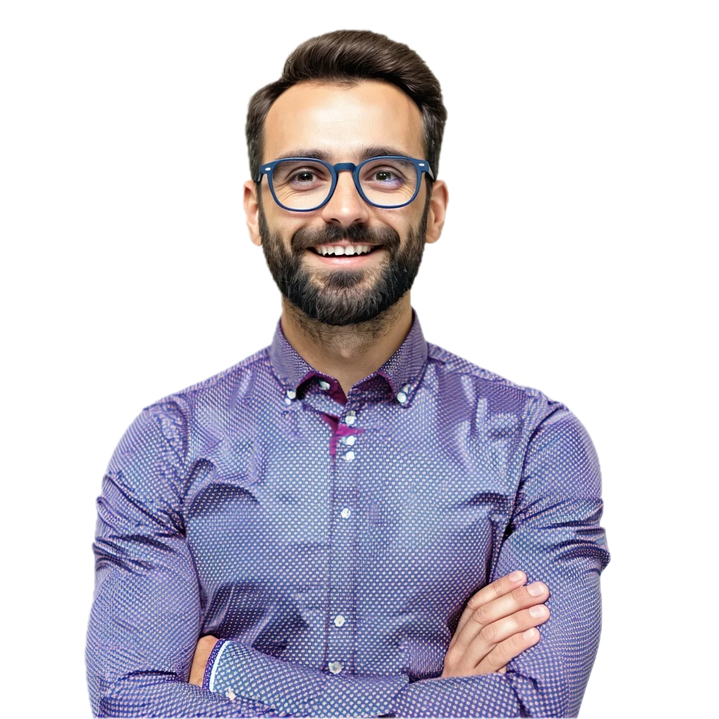 A business owner with transparent background so it focuses only on the person Use bright colors-1 copy